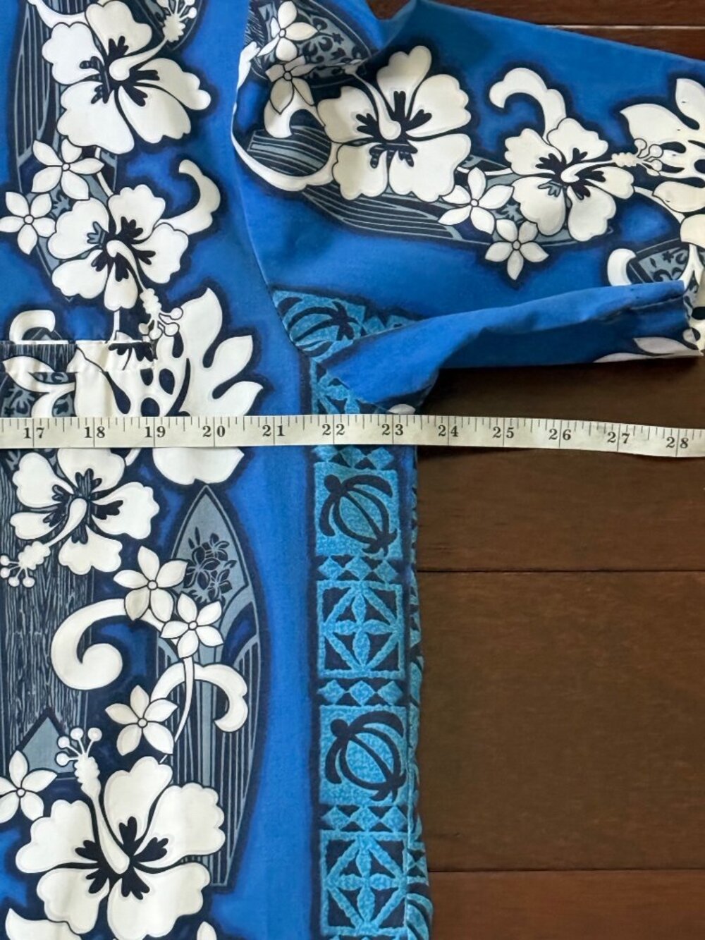 Mens Hawaiian Shirt Vintage Royal Creations Blue Floral Short Sleeve Shirt Large - Picture 14 of 16